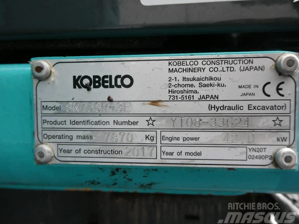 Kobelco SK 75 SR-3E Midigraafmachines 7t - 12t