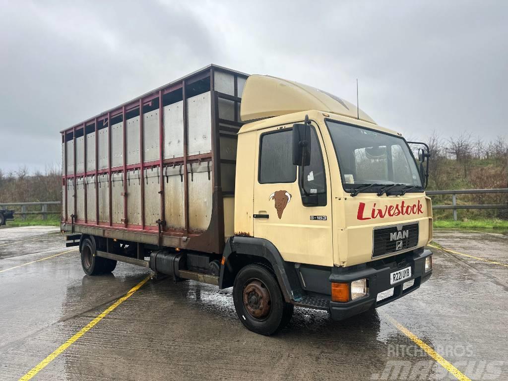 MAN 8.163 LC W/19FT CATTLE BOX Dieren transport trucks