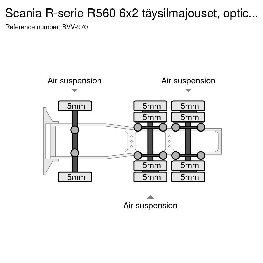 Scania R-serie R560 6x2 täysilmajouset, opticruice Trekkers
