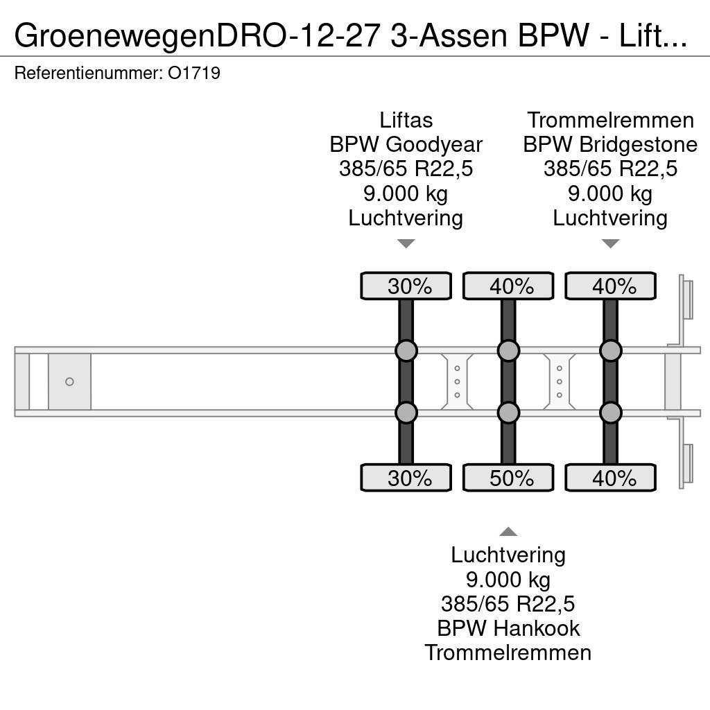Groenewegen DRO-12-27 3-Assen BPW - Lift-as - HardHoutenvloer Schuifzeilen