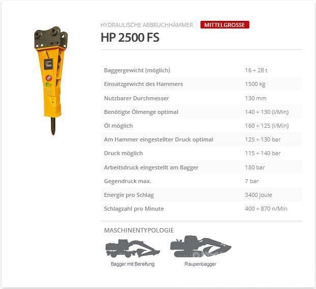 Indeco HP 2500 FS Hamers en brekers