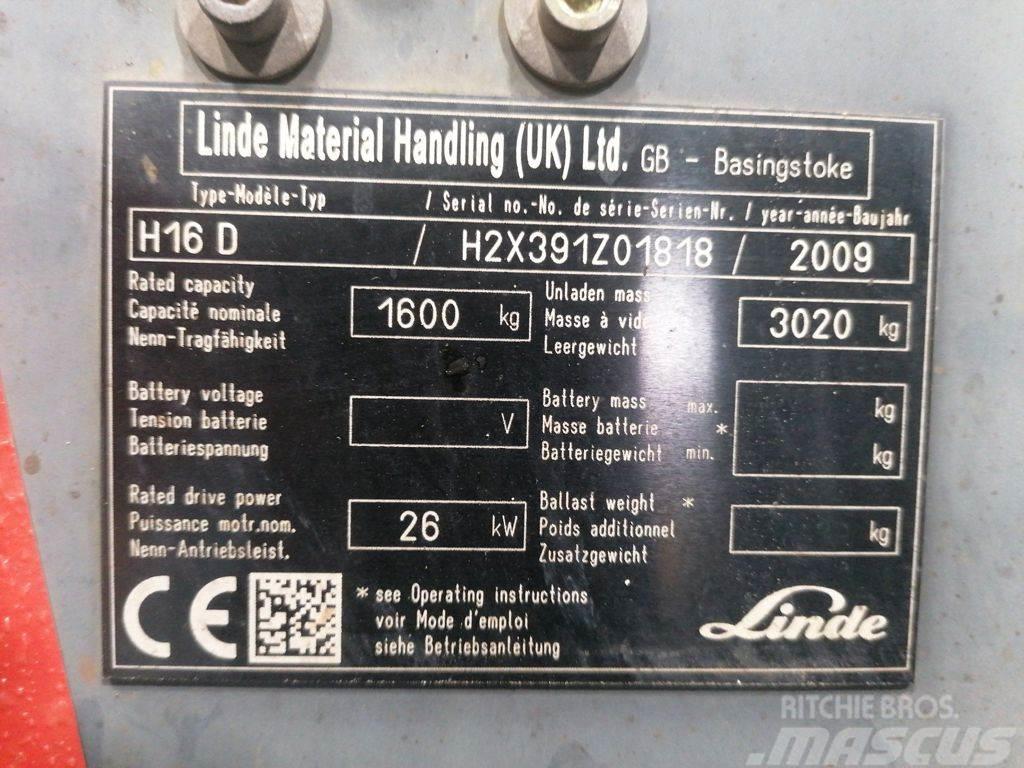 Linde H16D Diesel heftrucks