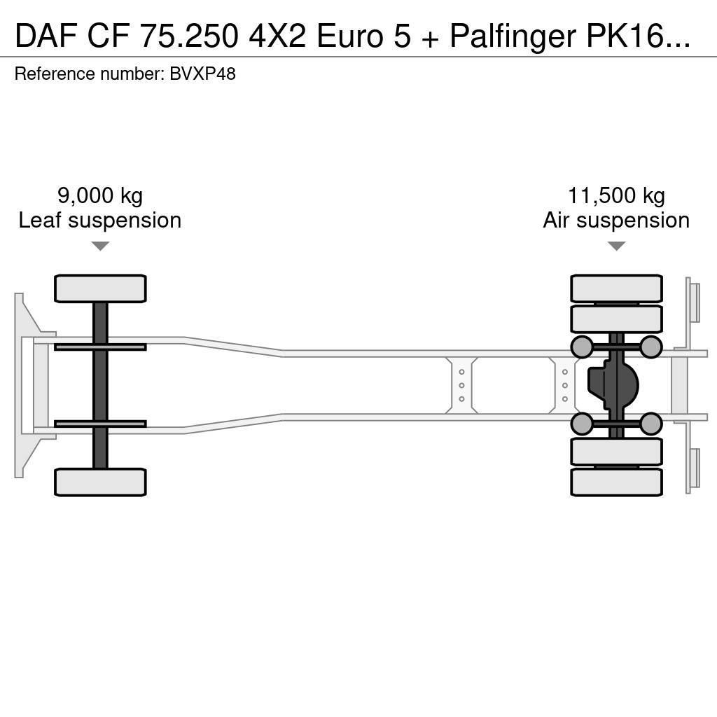 DAF CF 75.250 4X2 Euro 5 + Palfinger PK16502 D (Glas / Kranen voor alle terreinen