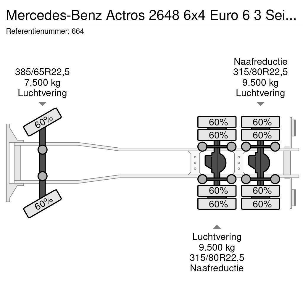 Mercedes-Benz Actros 2648 6x4 Euro 6 3 Seitenkipper! Kipper