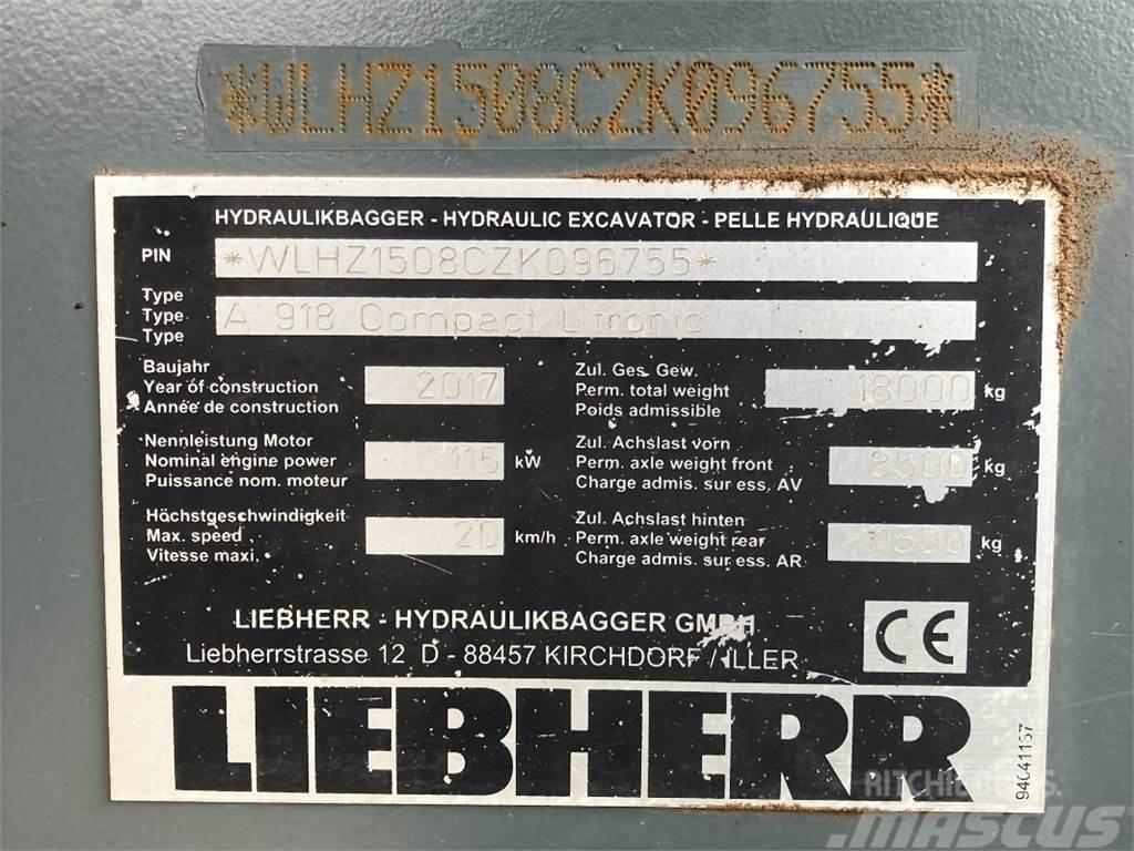Liebherr A918 Compact Wielgraafmachines