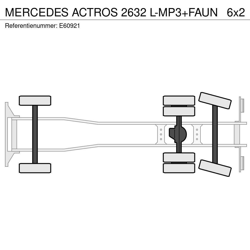 Mercedes-Benz ACTROS 2632 L-MP3+FAUN Vuilniswagens