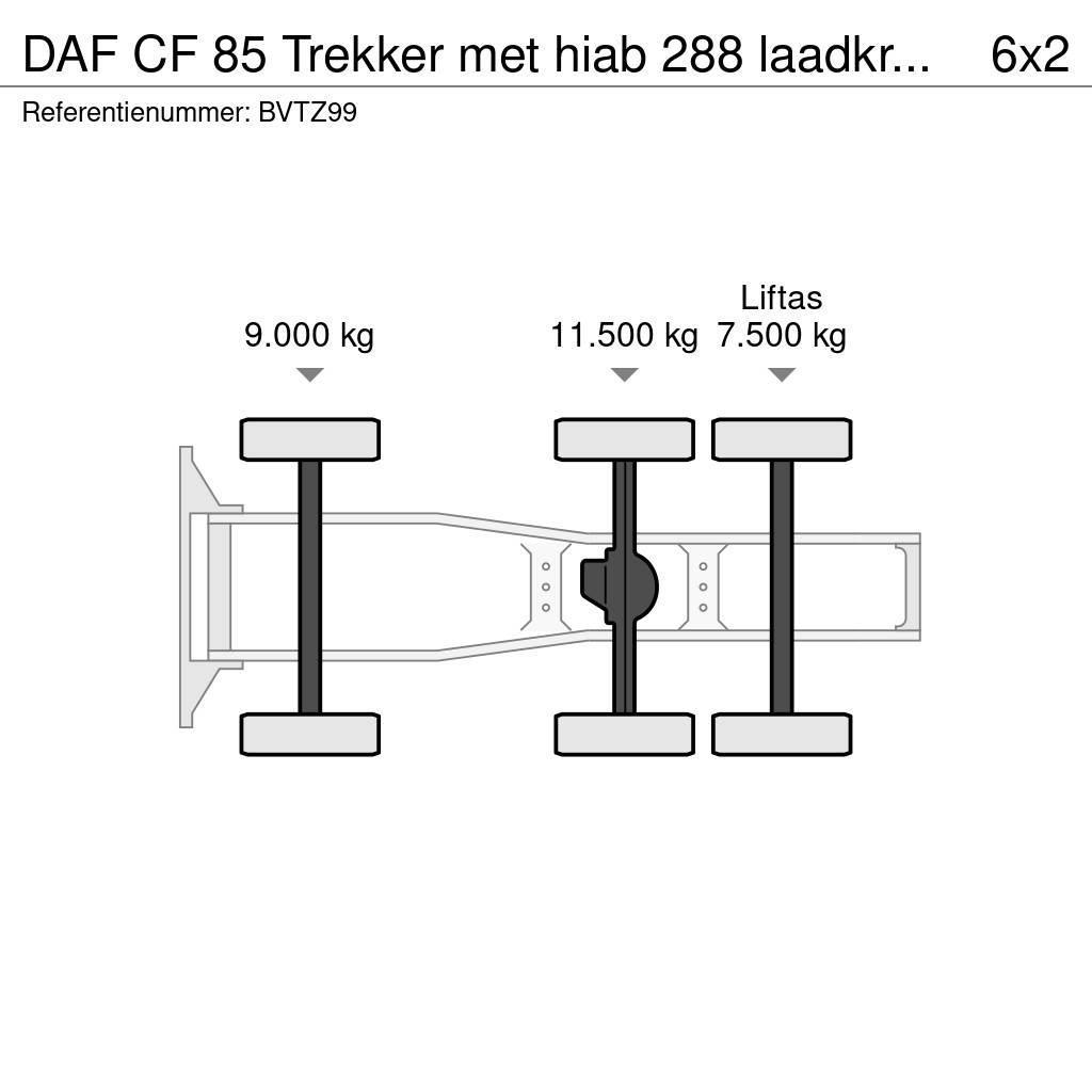 DAF CF 85 Trekker met hiab 288 laadkraan origineel 388 Trekkers
