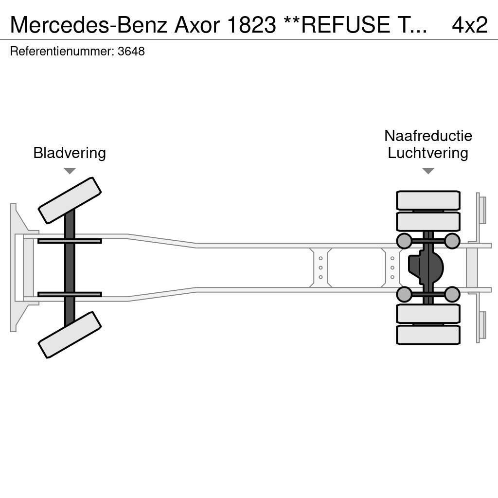 Mercedes-Benz Axor 1823 **REFUSE TRUCK-BENNE ORDURE-MULLWAGEN** Vuilniswagens