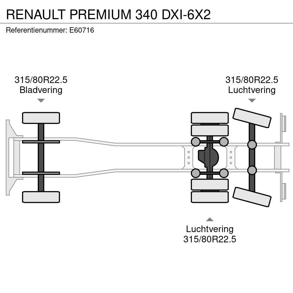 Renault PREMIUM 340 DXI-6X2 Bakwagens met gesloten opbouw