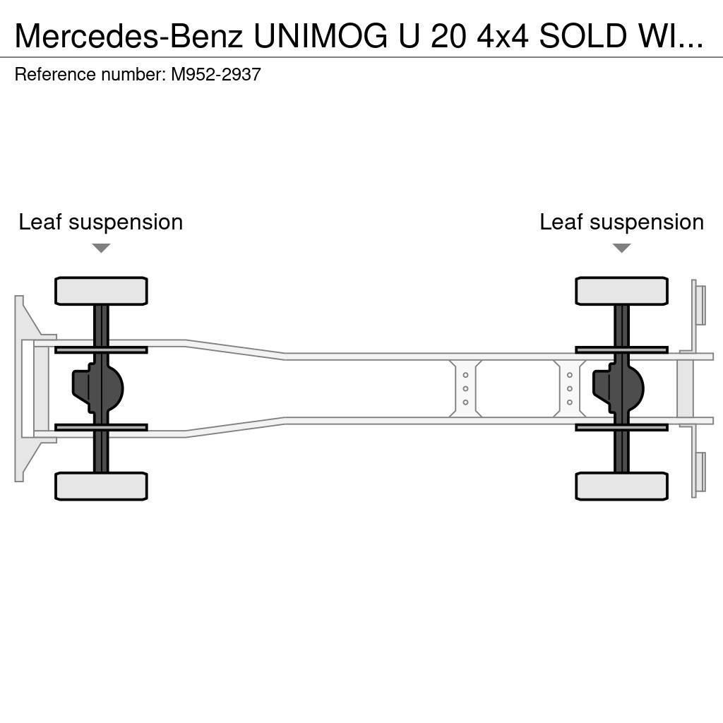 Mercedes-Benz UNIMOG U 20 4x4 SOLD WITHOUT SNOW PLOW & SPREADER Kipper