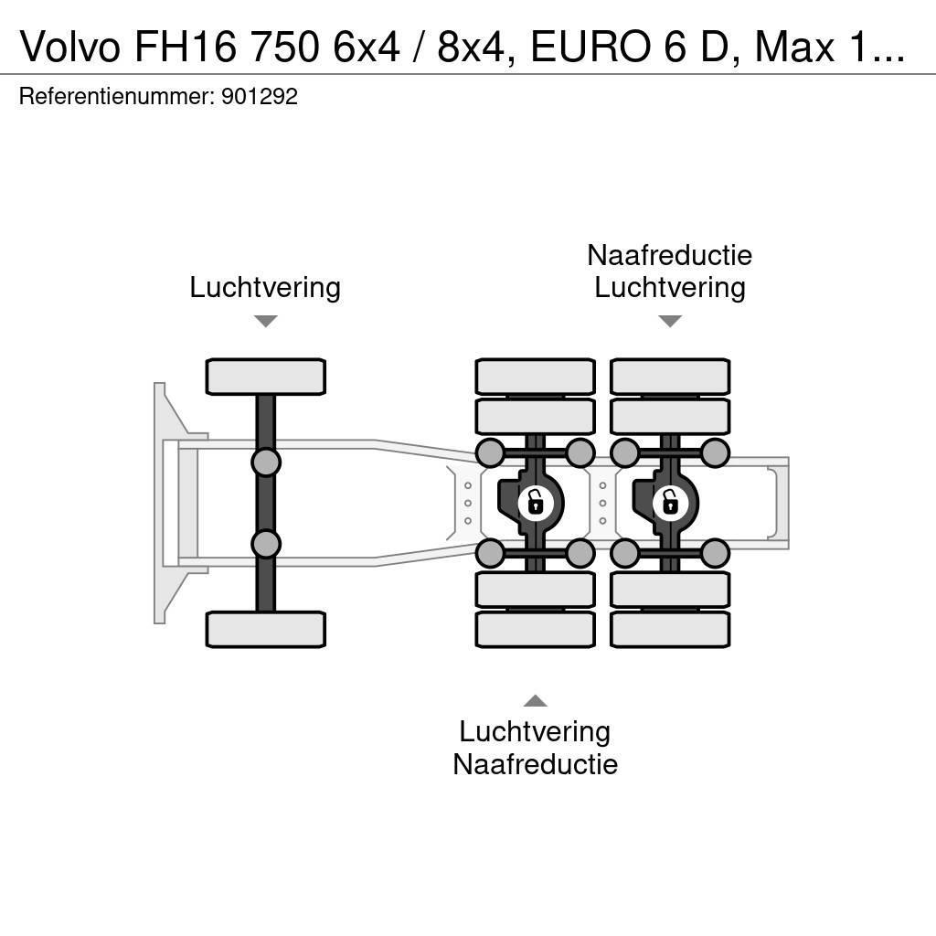 Volvo FH16 750 6x4 / 8x4, EURO 6 D, Max 150.000 kg, Reta Trekkers