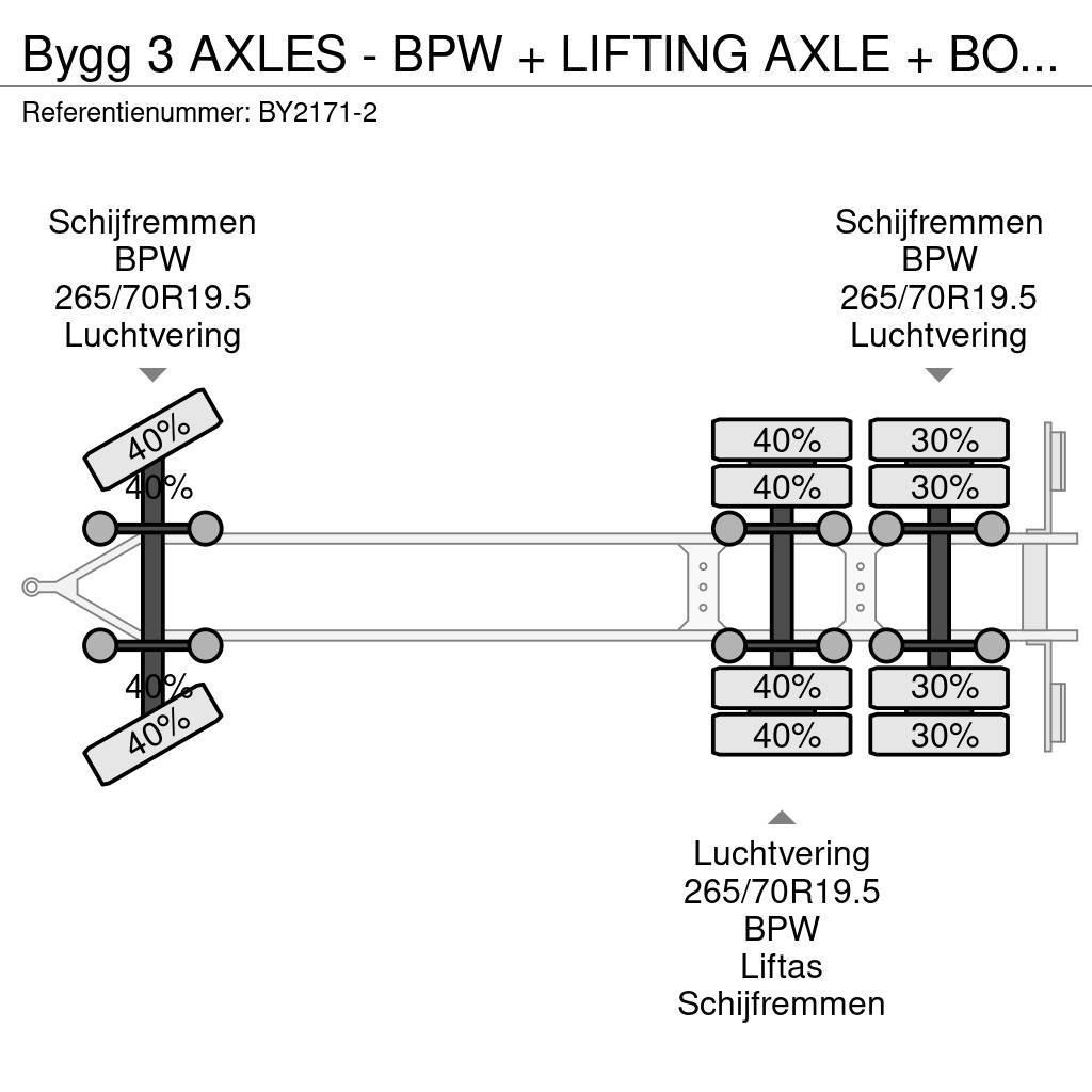  Bygg 3 AXLES - BPW + LIFTING AXLE + BOX 7,80 METER Gesloten opbouw trailers