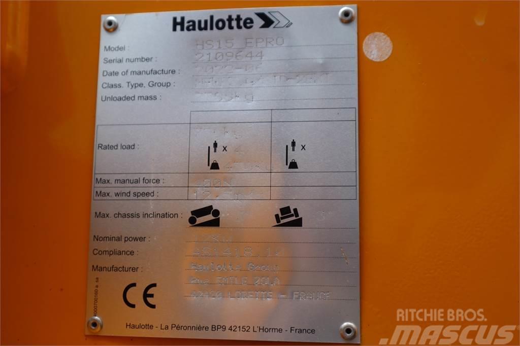 Haulotte HS15EPRO Valid Inspection, *Guarantee! Full Electr Schaarhoogwerkers