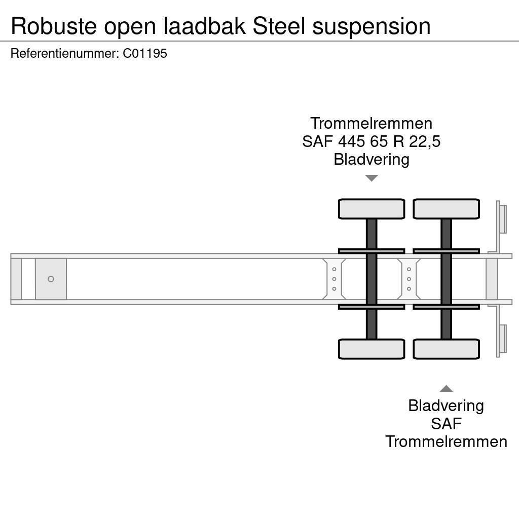 Robuste open laadbak Steel suspension Vlakke laadvloeren