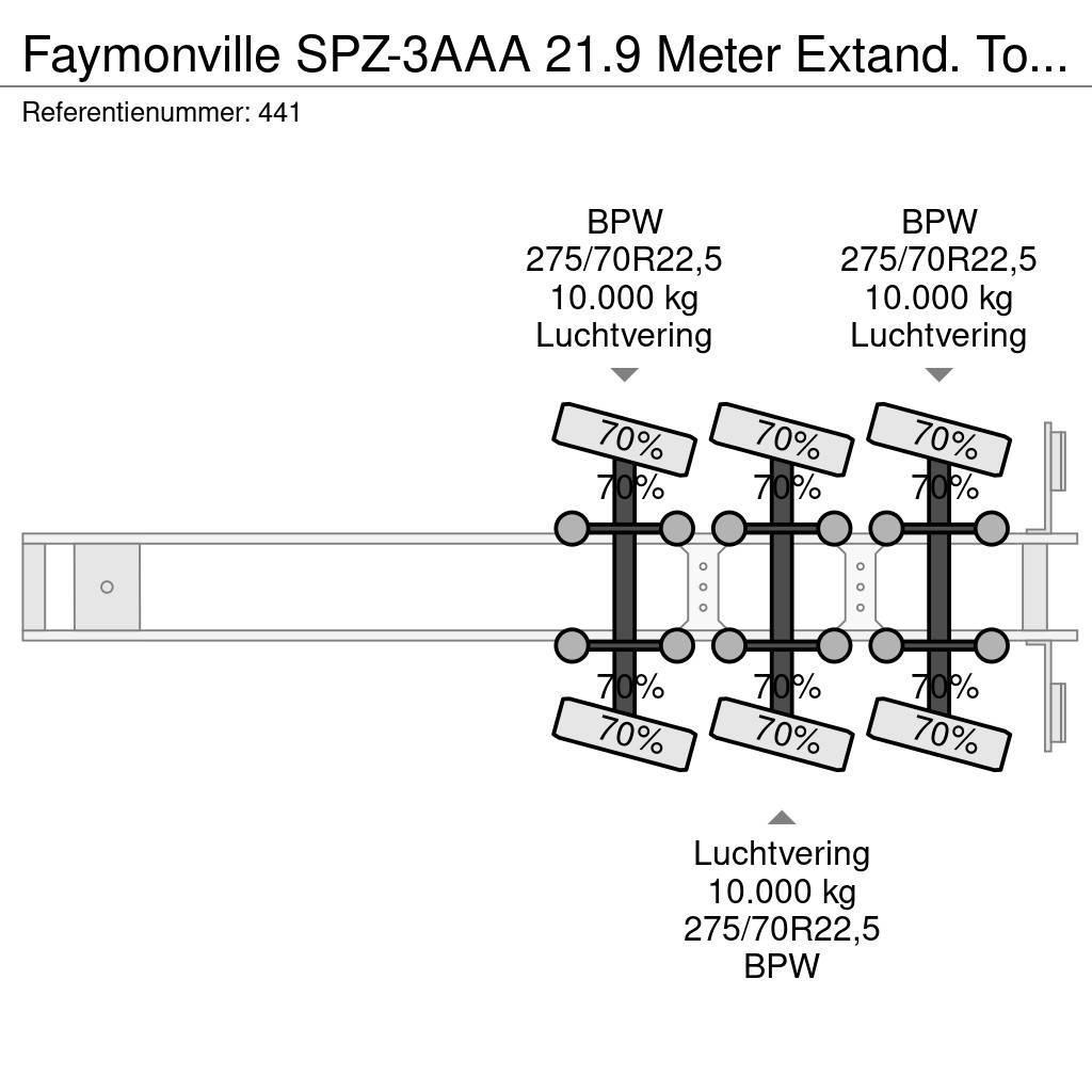 Faymonville SPZ-3AAA 21.9 Meter Extand. Total lenght: 35.5 met Vlakke laadvloeren