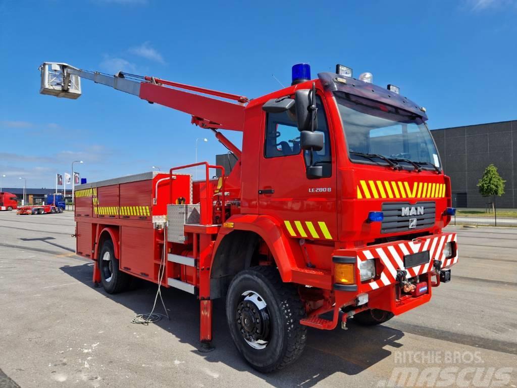 MAN LE280B 4x4 Denka Lift 24 m / Firetruck / Skylift Brandweerwagens