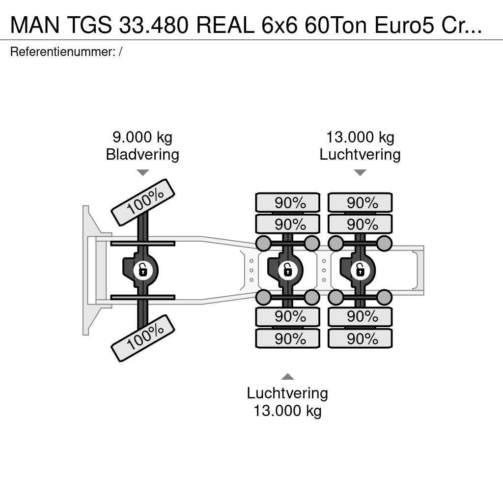 MAN TGS 33.480 REAL 6x6 60Ton Euro5 Crane Fassi F310 Trekkers