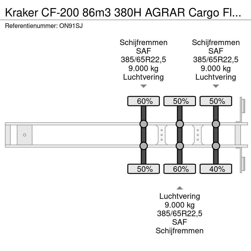 Kraker CF-200 86m3 380H AGRAR Cargo Floor Alcoa dura brig Schuifvloeropleggers