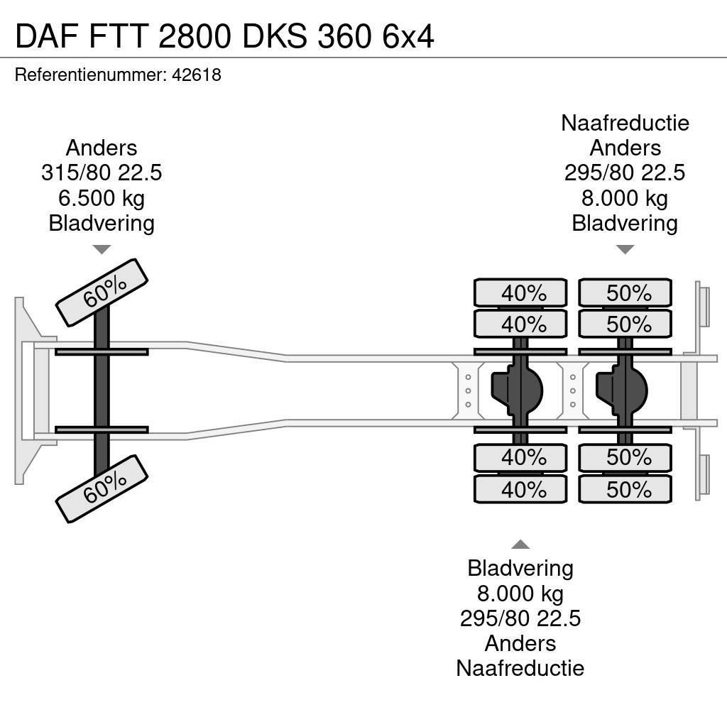 DAF FTT 2800 DKS 360 6x4 Sleepwagens