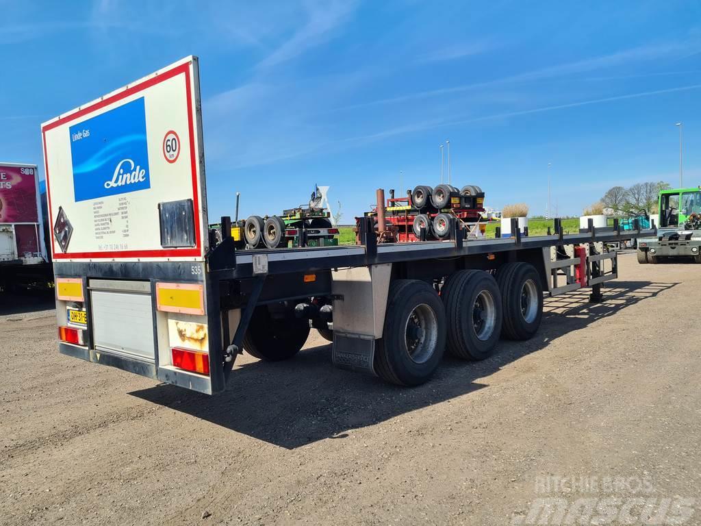 Burg Bpo 12-27 | 3 axle gas container trailer | Bpw dru Vlakke laadvloeren