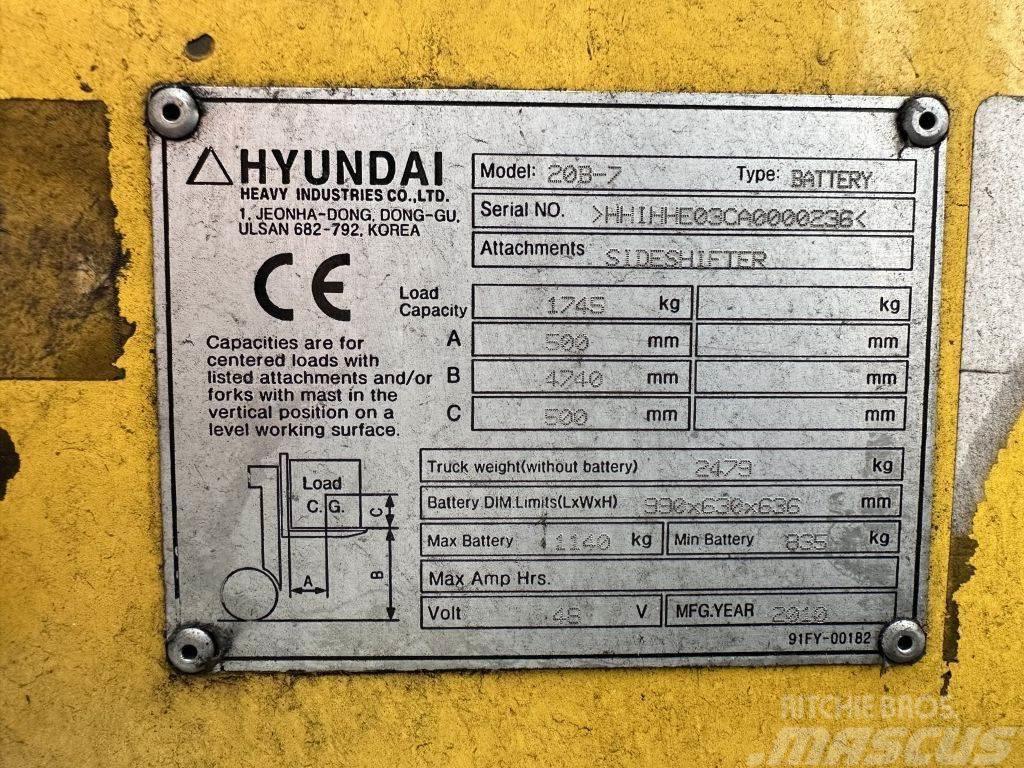 Hyundai 20 B 7 Elektrische heftrucks