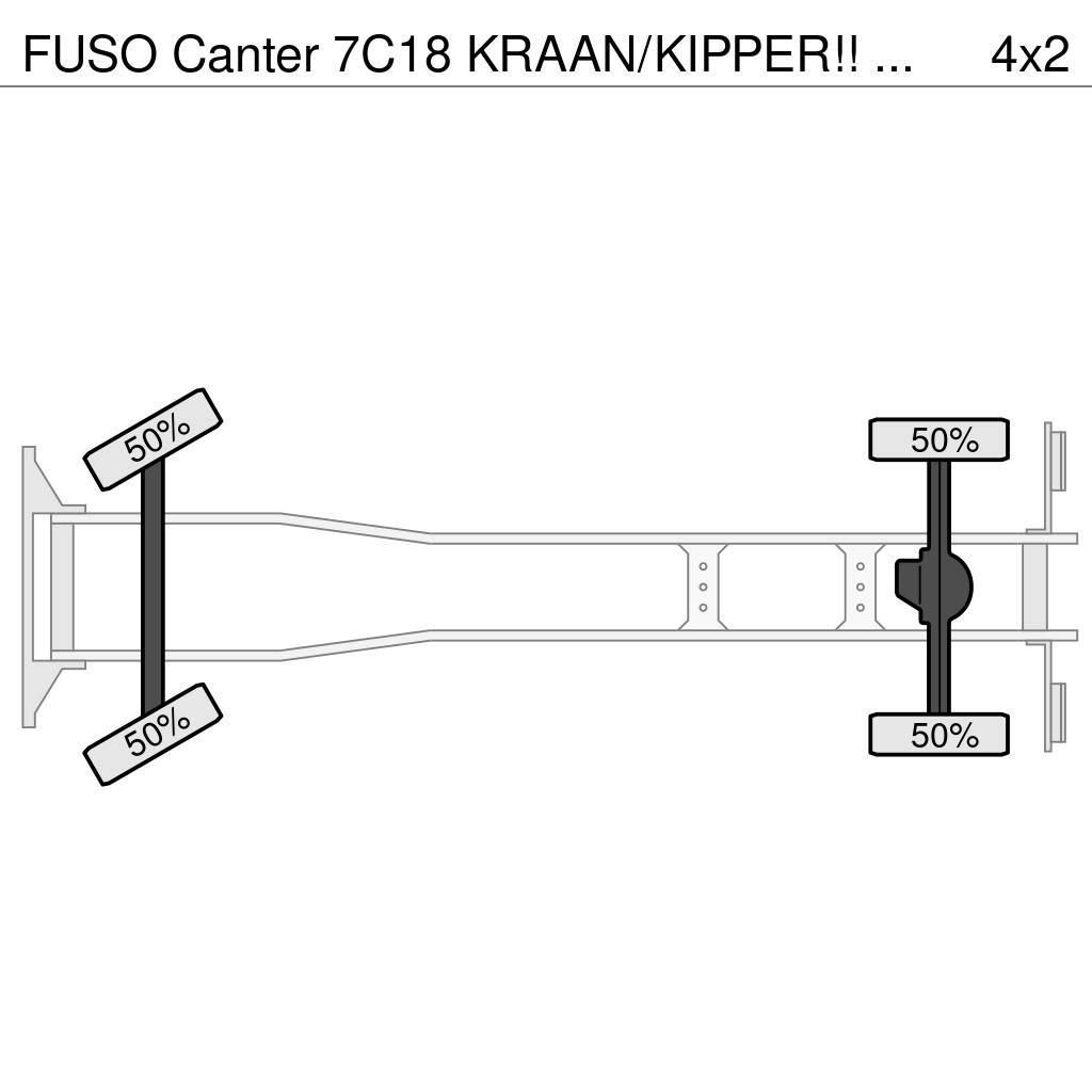 Fuso Canter 7C18 KRAAN/KIPPER!! EURO6!! Kranen voor alle terreinen