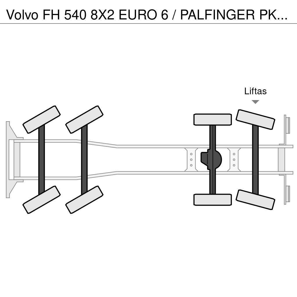 Volvo FH 540 8X2 EURO 6 / PALFINGER PK 92002 KRAAN + FLY Kranen voor alle terreinen