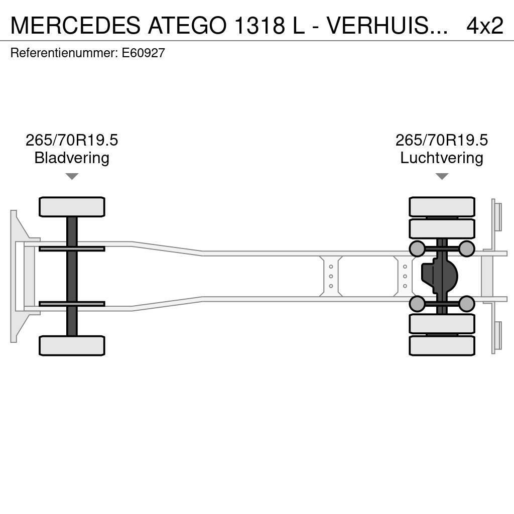 Mercedes-Benz ATEGO 1318 L - VERHUISLIFT Bakwagens met gesloten opbouw