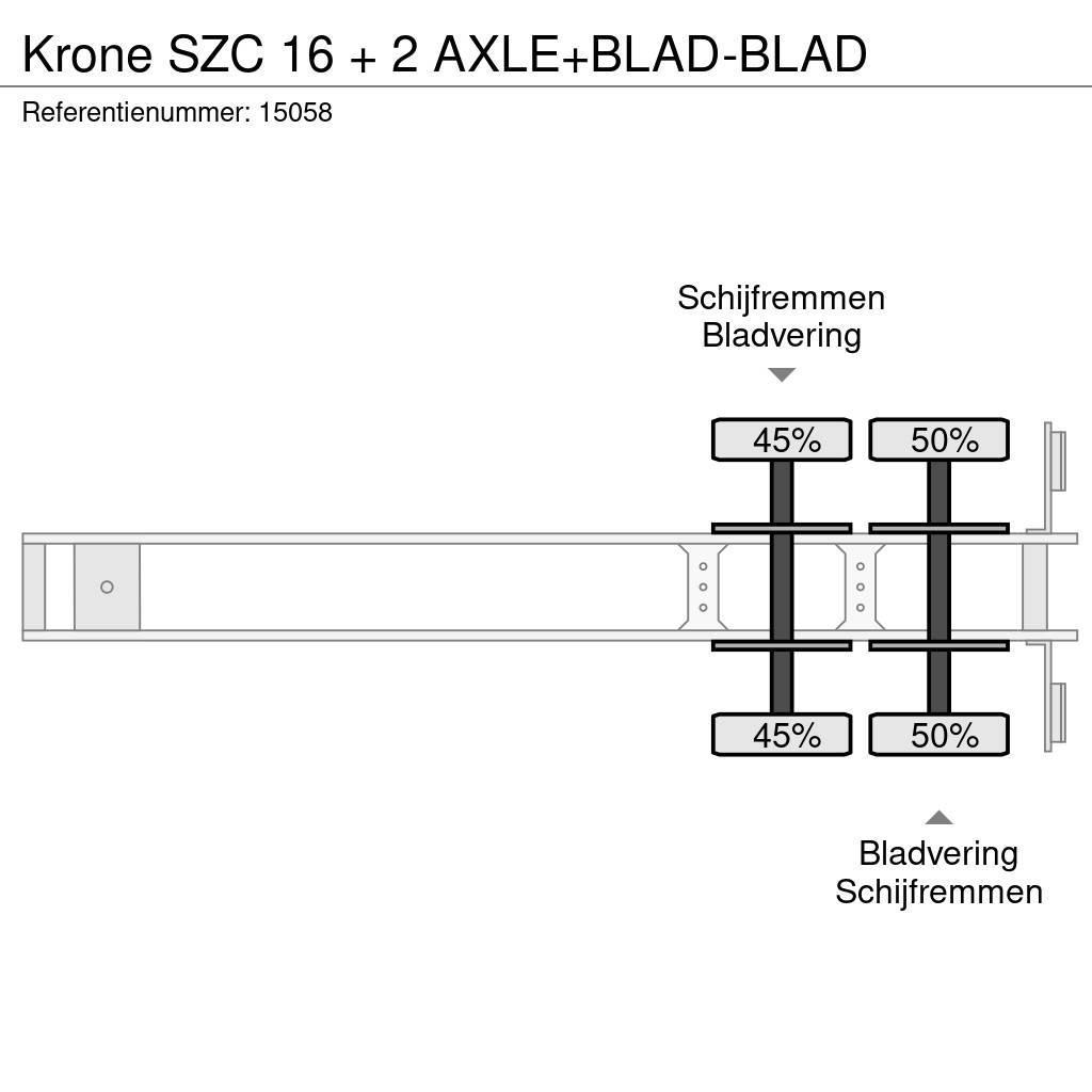 Krone SZC 16 + 2 AXLE+BLAD-BLAD Containerchassis