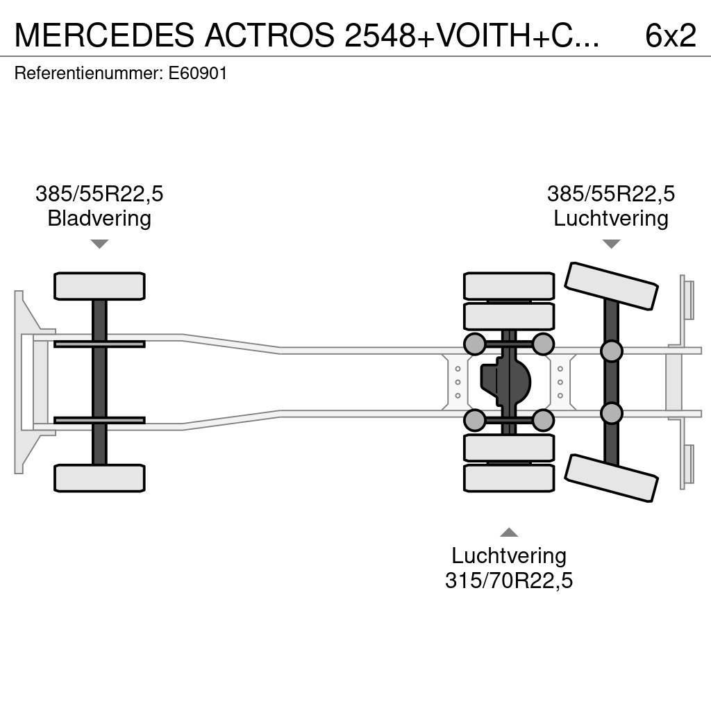 Mercedes-Benz ACTROS 2548+VOITH+CHARIOT EMBARQUER Schuifzeilopbouw