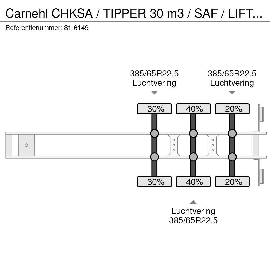 Carnehl CHKSA / TIPPER 30 m3 / SAF / LIFT AXLE / ALUMINIUM Kippers