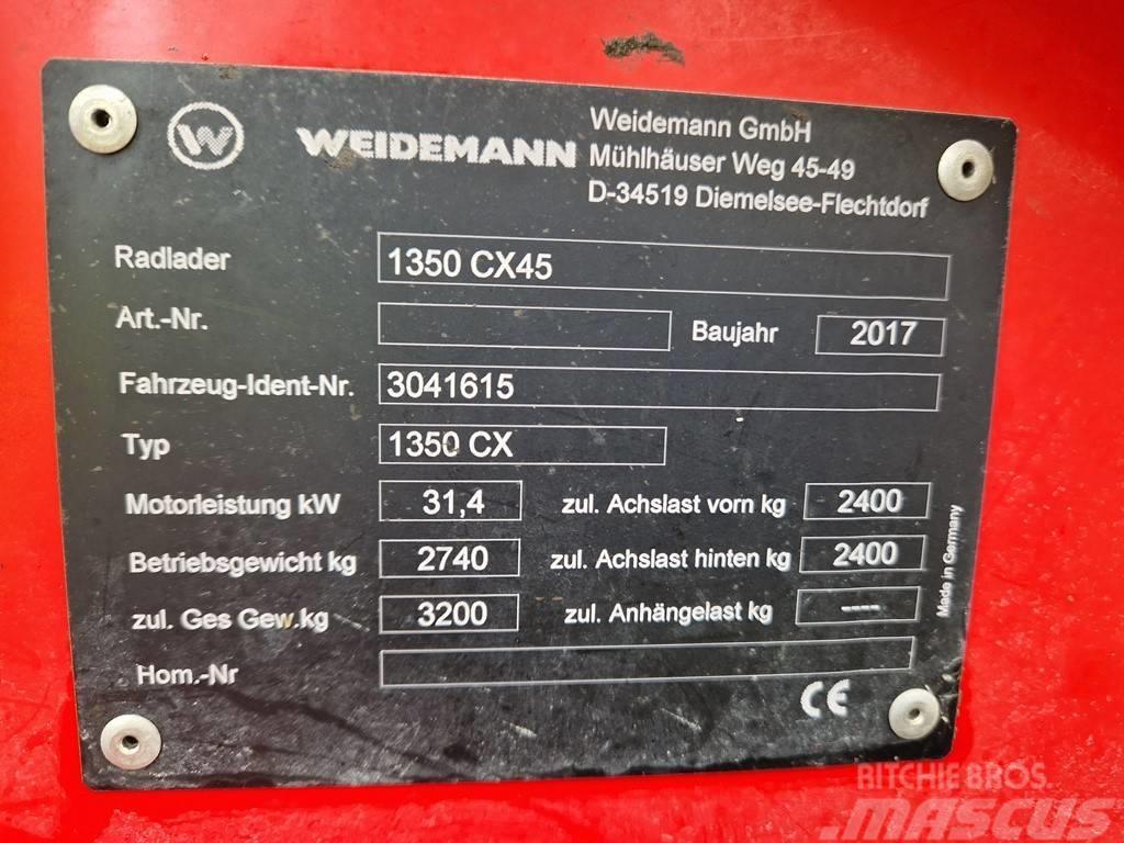 Weidemann 1350 CX45 Hoflader Radlader Hofschlepper Voorladers en gravers