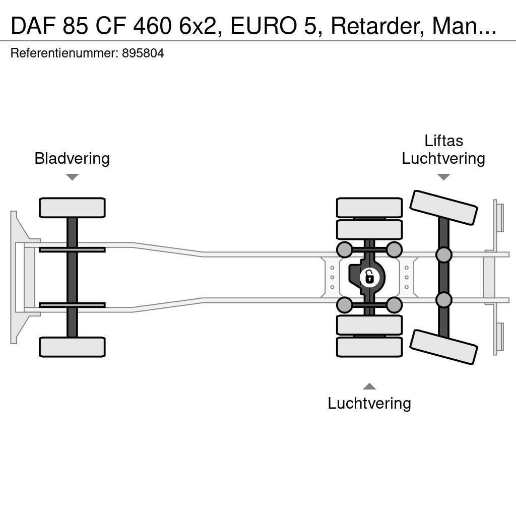 DAF 85 CF 460 6x2, EURO 5, Retarder, Manual, Fassi, Re Platte bakwagens