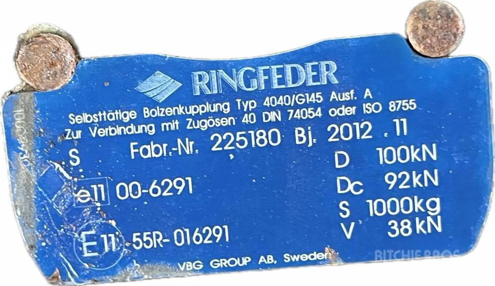 MAN TGL ZADNÍ PŘÍČKA SE ZÁVĚSEM RINGFEDER 4040/G145, 1 Overige componenten