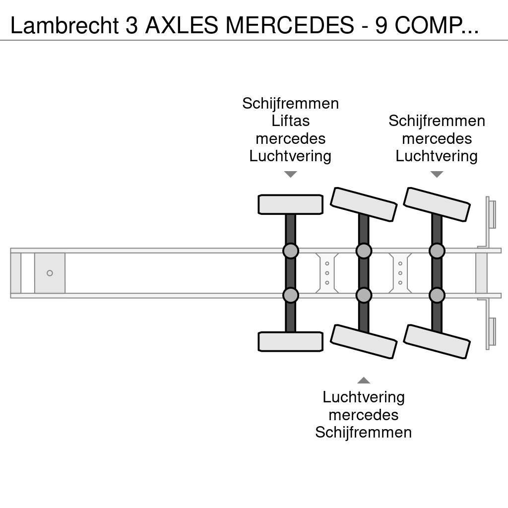  Lambrecht 3 AXLES MERCEDES - 9 COMPARTMENTS - FOOD Tankopleggers