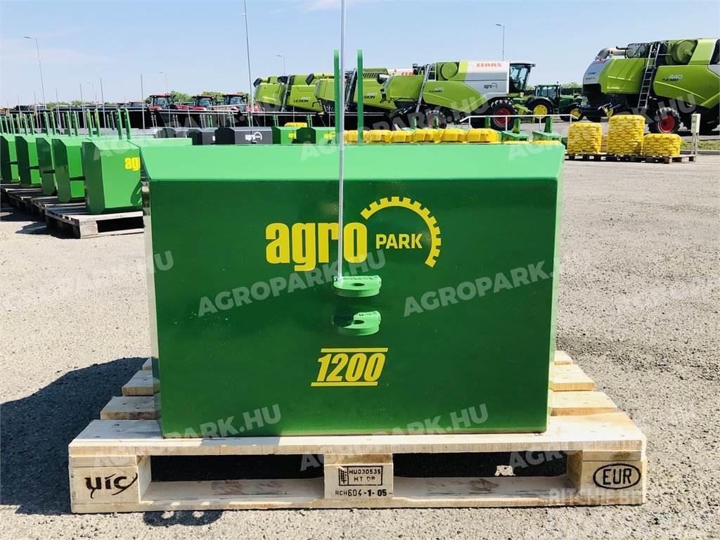  1200 kg front hitch weight, in green color Frontgewichten