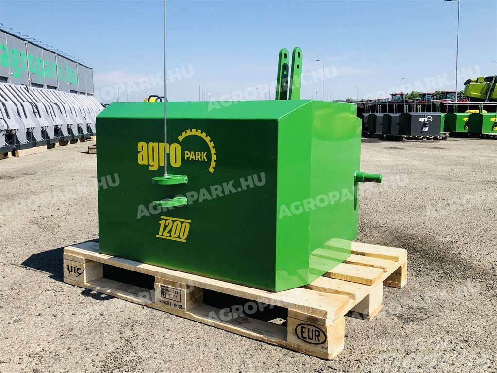  1200 kg front hitch weight, in green color Frontgewichten