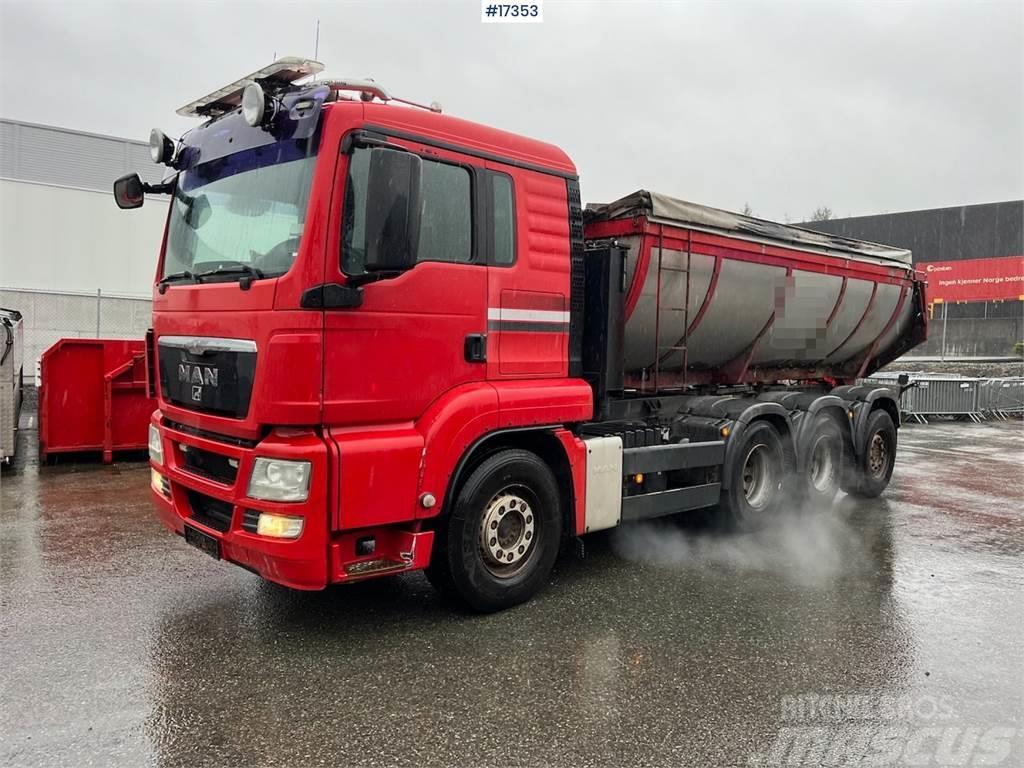 MAN TGS 35.480 asphalt truck 8x4 w/ hydraulic canopy a Anders