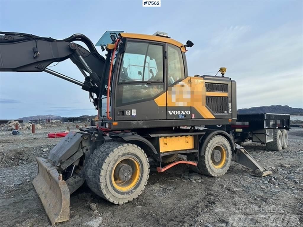 Volvo EW160E Wheeled digger with Gps, tlit, trailer hyd. Wielgraafmachines