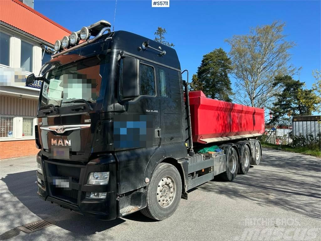 MAN TGX 35.480 8x4 Tridem Hook Truck, See video Vrachtwagen met containersysteem