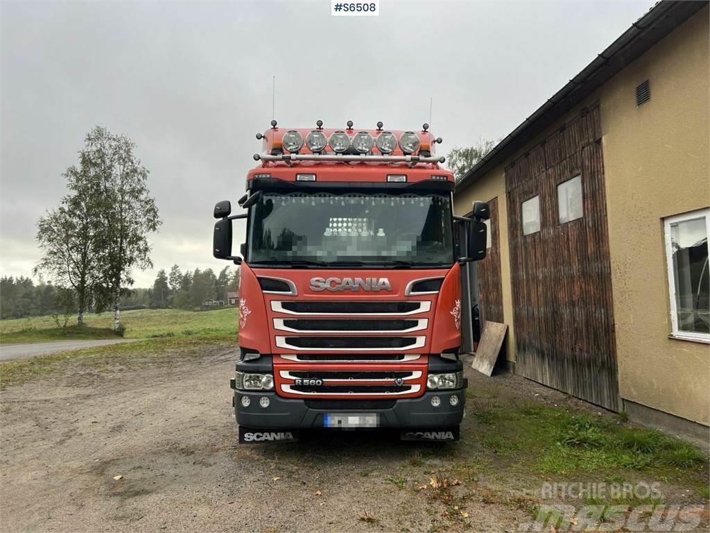 Scania R560 Timber Truck with trailer and crane Hout-Bakwagens