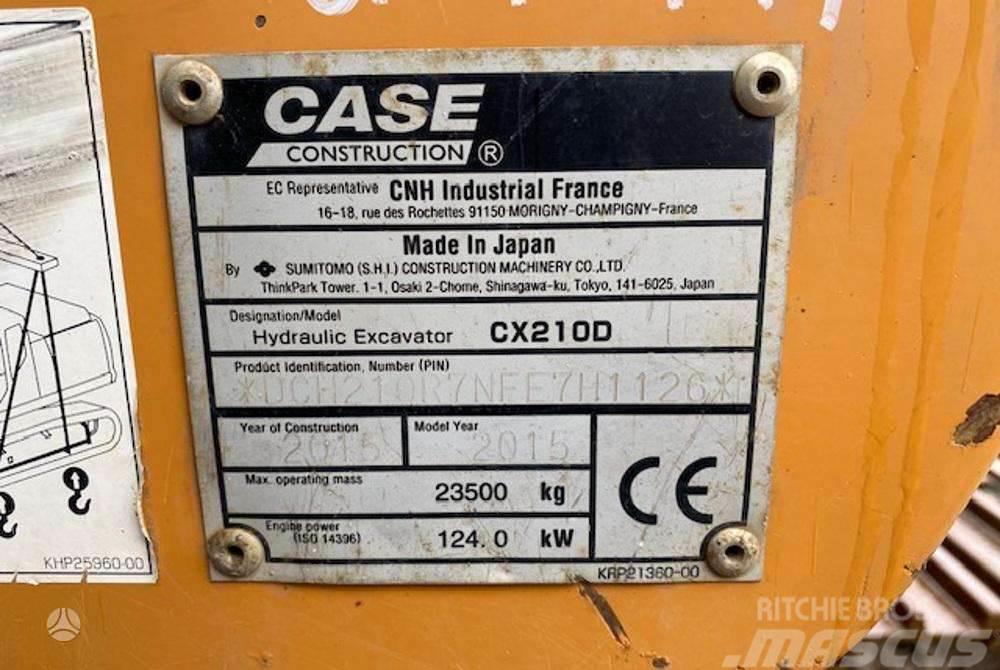 CASE CX210 D garantija 300val Rupsgraafmachines