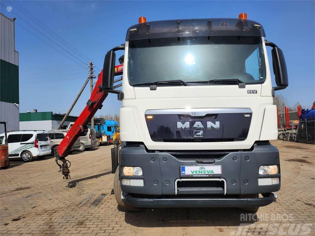 MAN TGS 26.320 6x2-4 + Hyvalift + HMF 1643-Z2 Vrachtwagen met containersysteem