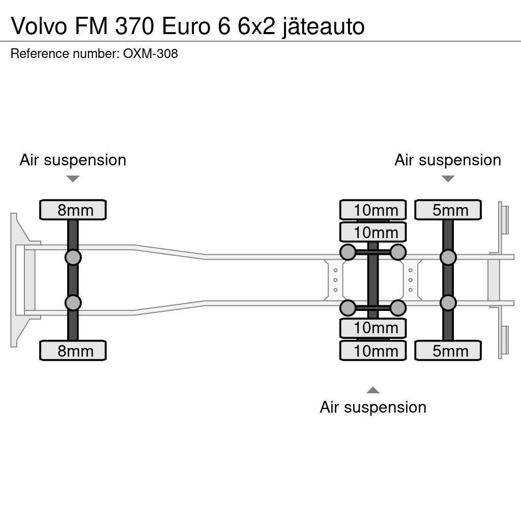Volvo FM 370 Euro 6 6x2 jäteauto Vuilniswagens