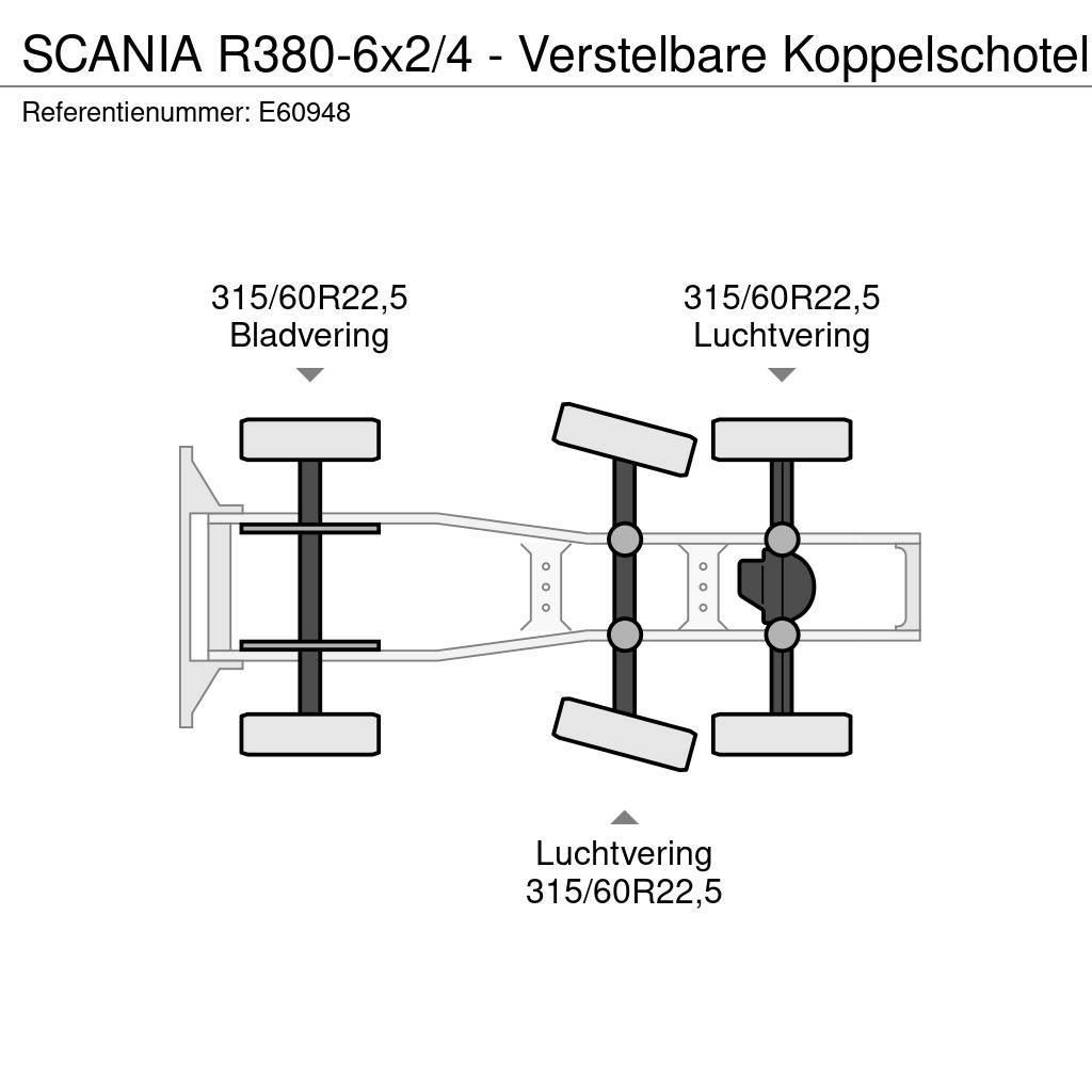 Scania R380-6x2/4 - Verstelbare Koppelschotel Trekkers
