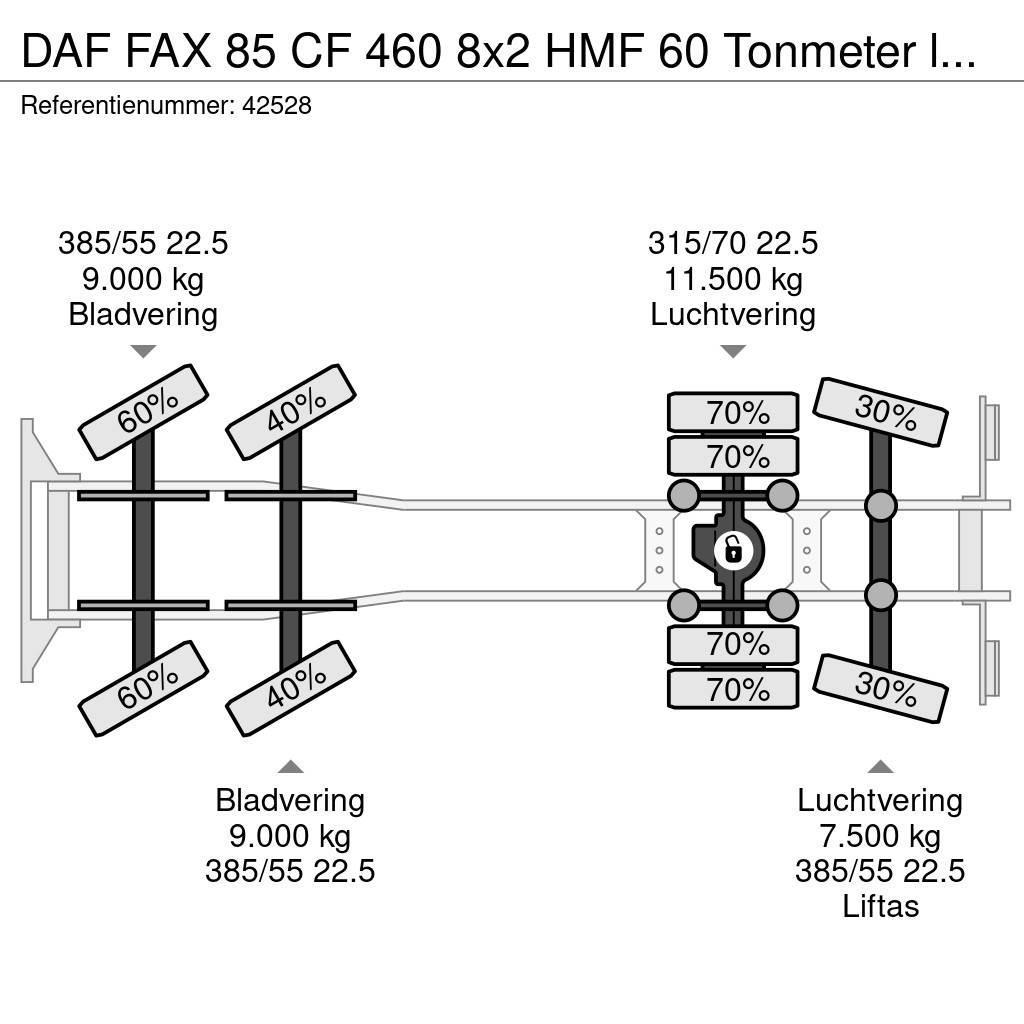 DAF FAX 85 CF 460 8x2 HMF 60 Tonmeter laadkraan Kranen voor alle terreinen