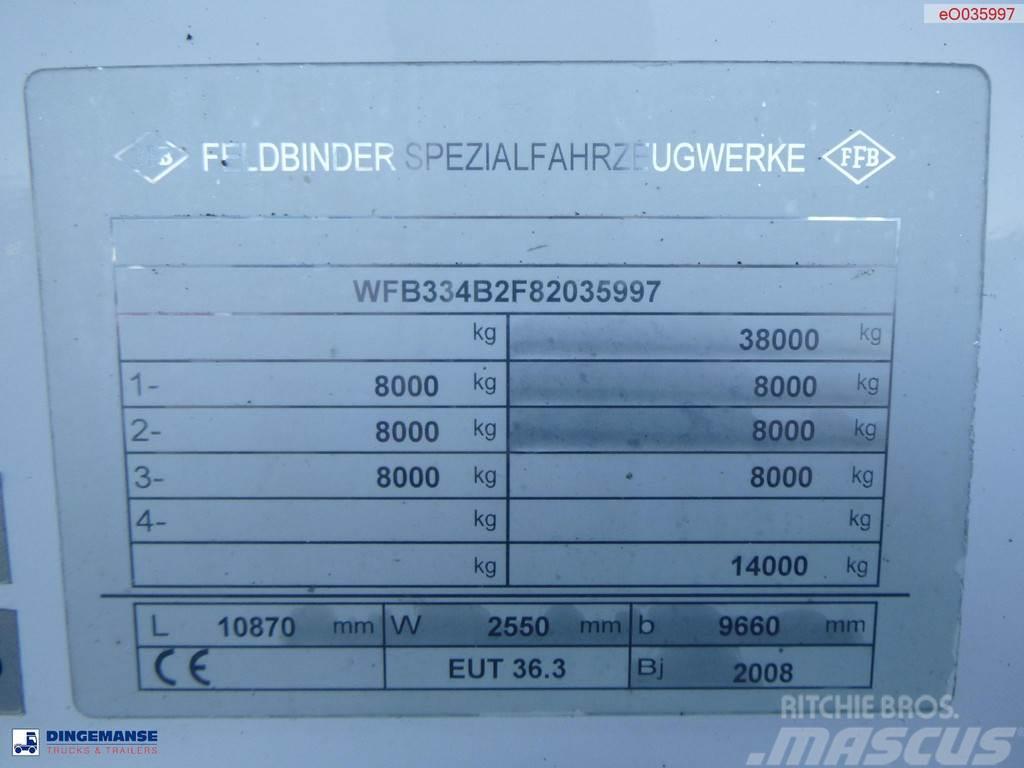 Feldbinder Powder tank alu 36 m3 / 1 comp + compressor Tankopleggers