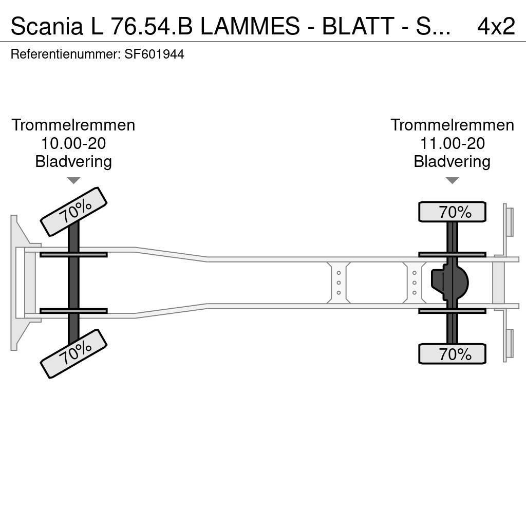 Scania L 76.54.B LAMMES - BLATT - SPRING Platte bakwagens