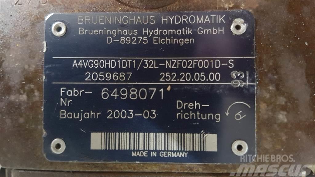 Brueninghaus Hydromatik A4VG90HD1DT1/32L - Drive pump/Fahrpumpe/Rijpomp Hydraulics