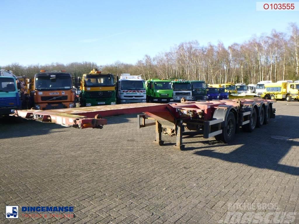 D-tec 4-axle container combi trailer (3 + 1 axles) 20-30 Containerchassis